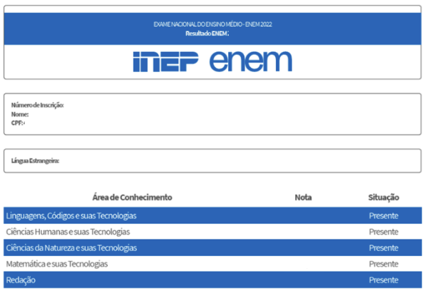 Ilustração da interface do site enem.inep.gov.br